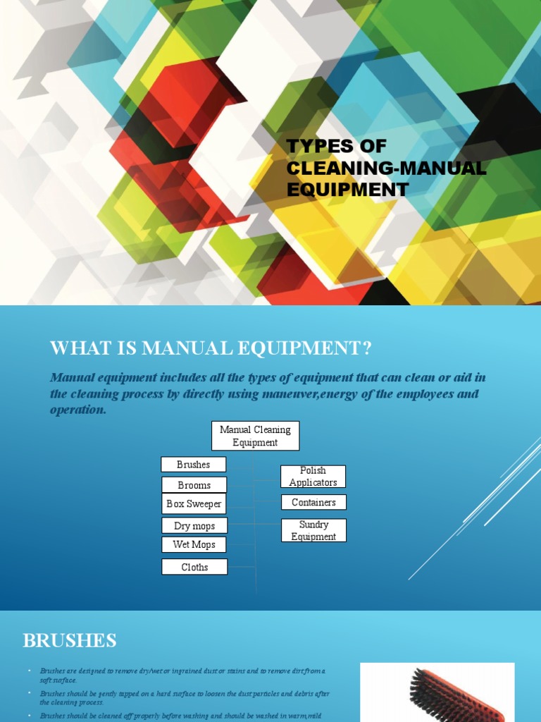 Manual Cleaning Equipment in Housekeeping | PDF