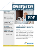 Acute Bronchiolitis Assessment and Management in Urgent Care
