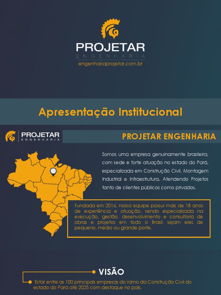 Apresentaçao Institucional Projetar - v5 | PDF | Engenharia Civil ...