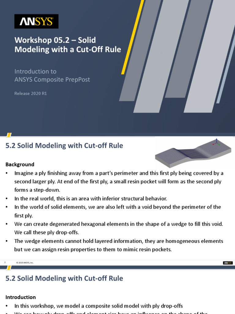 ACP Intro 2020R1 WS05.2 Solid Model Cutoff Rule | PDF