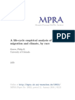 1979 a Life Cycle Empirical Analysisi of Migration and Climate by Race Graves