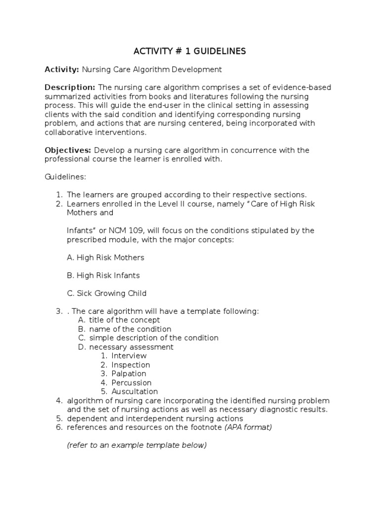 Nursing Algorithm Guidelines | PDF | Nursing | Algorithms