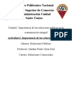 Importancia relaciones públicas comunicación IPN