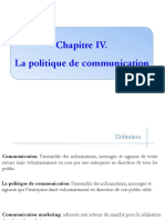 Chapitre 4- Politique de  communication