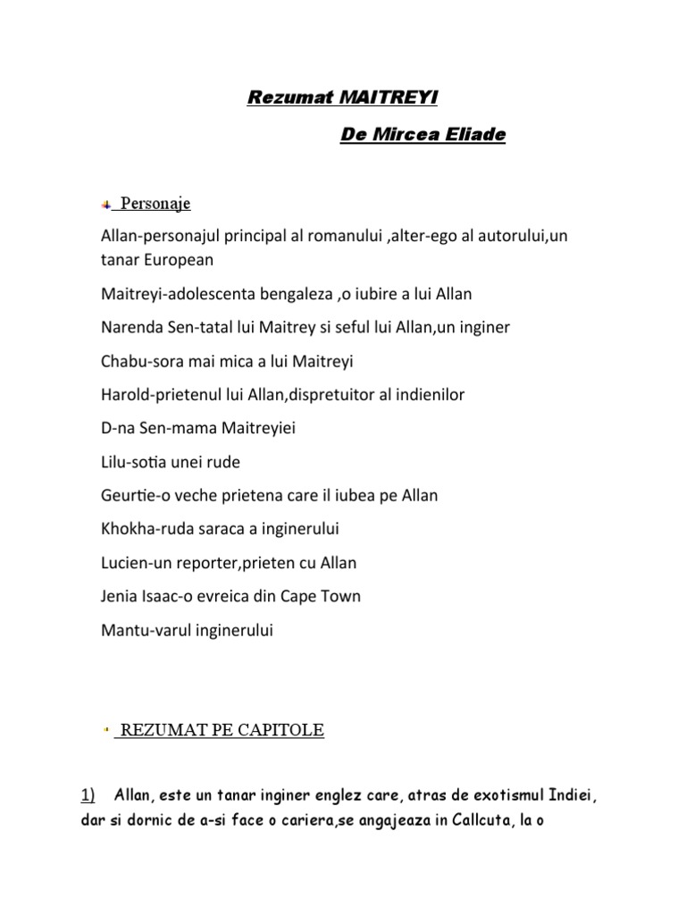 2 Loturi Rezumat Rezumat MAITREYI | PDF