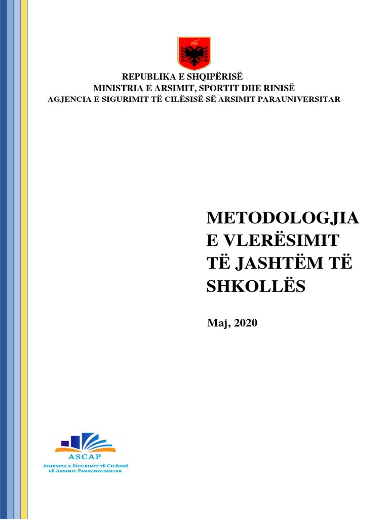 7 Mars 2020 Metodologjia e Vleresimit Te Jashtem 1 1 1 | PDF