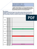 2022-2023 Module 3 Exam Schedule