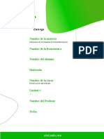 Estructura de La Industria de La Transformación - Evidencia de Aprendizaje - Semana - 1