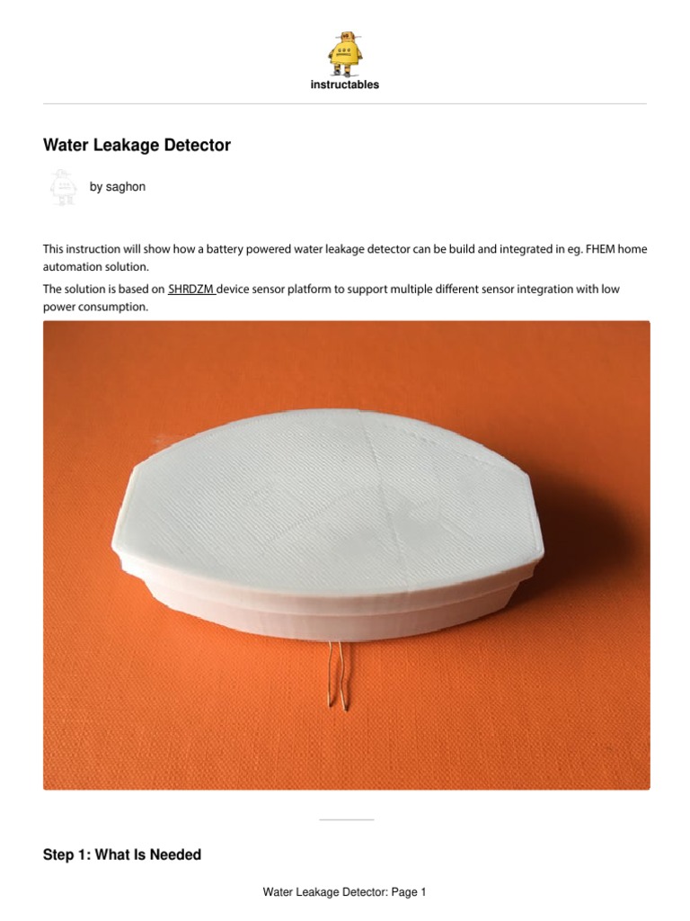 Water Leakage Detector Circuit Diagram
