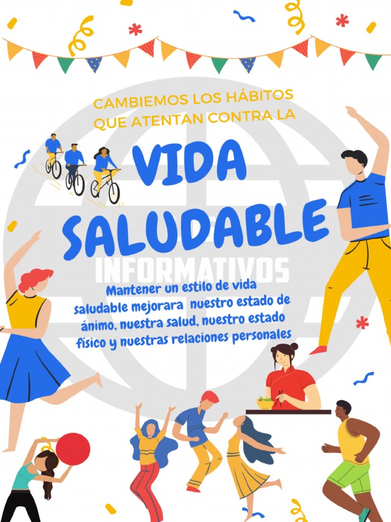 Afiche Estilos de Vida Saludable | PDF
