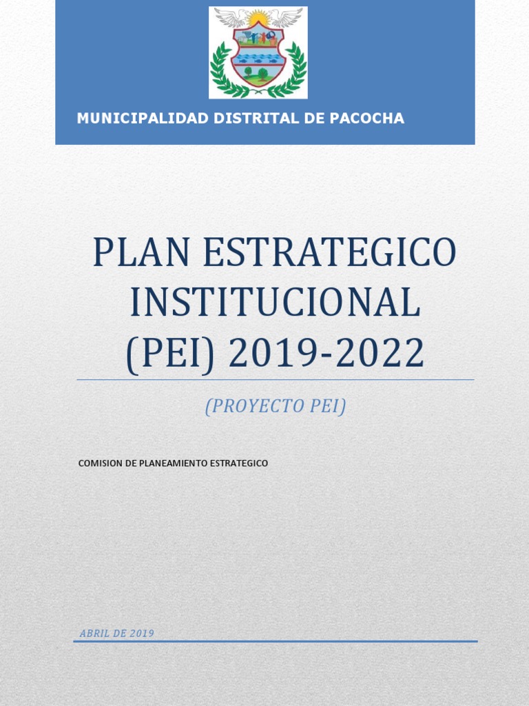 Ok 2019 - PEI 2019-2022 MD PACOCHA - MOQUEGUA - FINAL | PDF