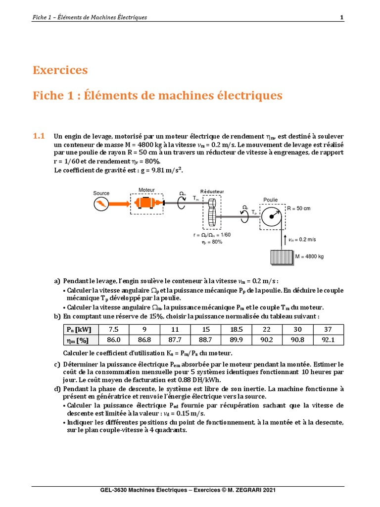 Éléments de Machines Électriques | PDF | Mécanique | Électrotechnique
