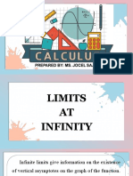 LIMITS AT INFINITY AND LIMITS OF EXPONENTIAl, LOGARITHMIC, AND TRIGONOMETRIC FUNCTIONS