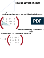 Sistema de 3x3 Por El Metodo de Gauss