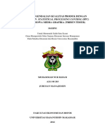 Analisis Pengendalian Kualitas Produk Dengan Menggunakan Statistical Processing Control (SPC) Pada Pt. Bosowa Media Grafika (Tribun Timur)