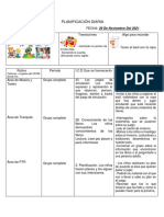 Planificación Diaria Evidencia - Escolar 2a