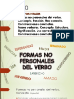 Formas No Personales y Perífrasis Verbales