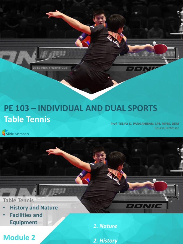 Module 2 Table Tennis Nature and History PDF Table Tennis Sports