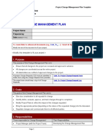 Change Management Plan Template