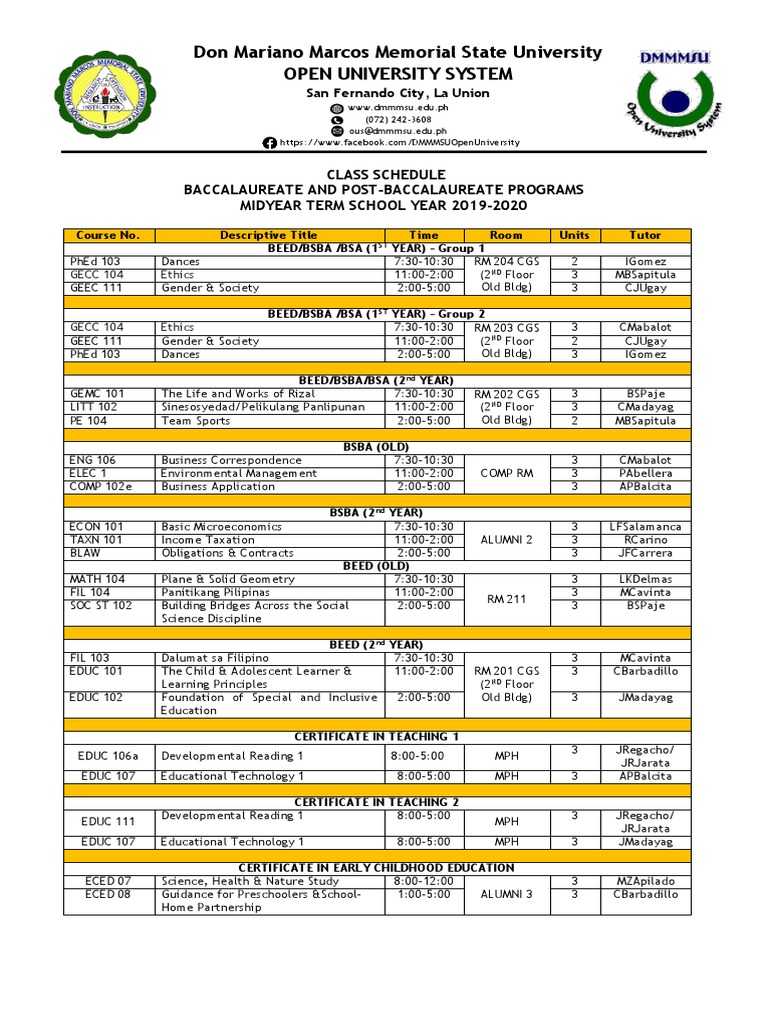 midyear-term-class-schedule-for-baccalaureate-post-baccalaureate