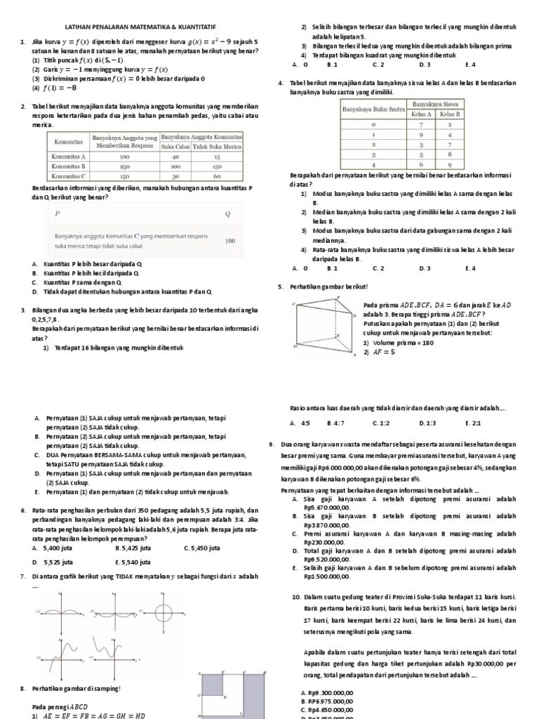 Latihan Penalaran Matematika 2 Pdf