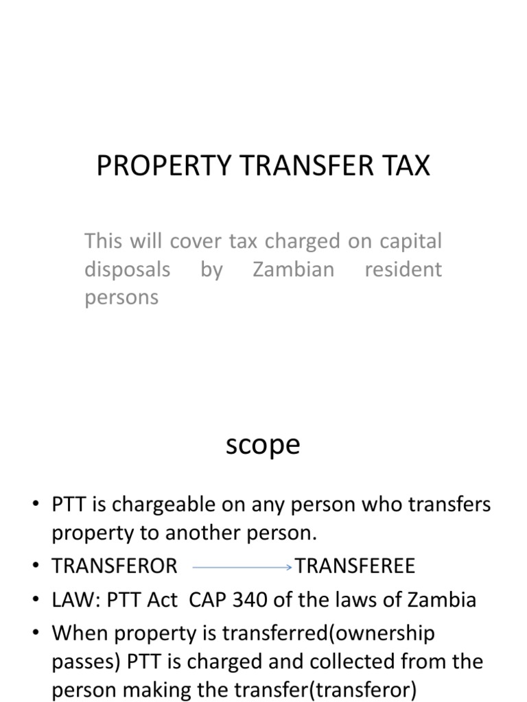 Property Transfer Tax | PDF | Property | Ownership