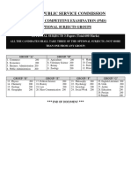 Pms-Optional Subjects Groups