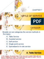 STYLES OF FOOD SERVICE