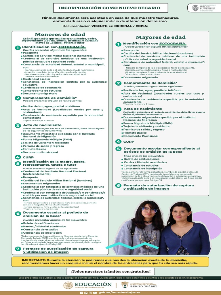 Requisitos para Beca Benito Juárez | PDF | Certificado de nacimiento