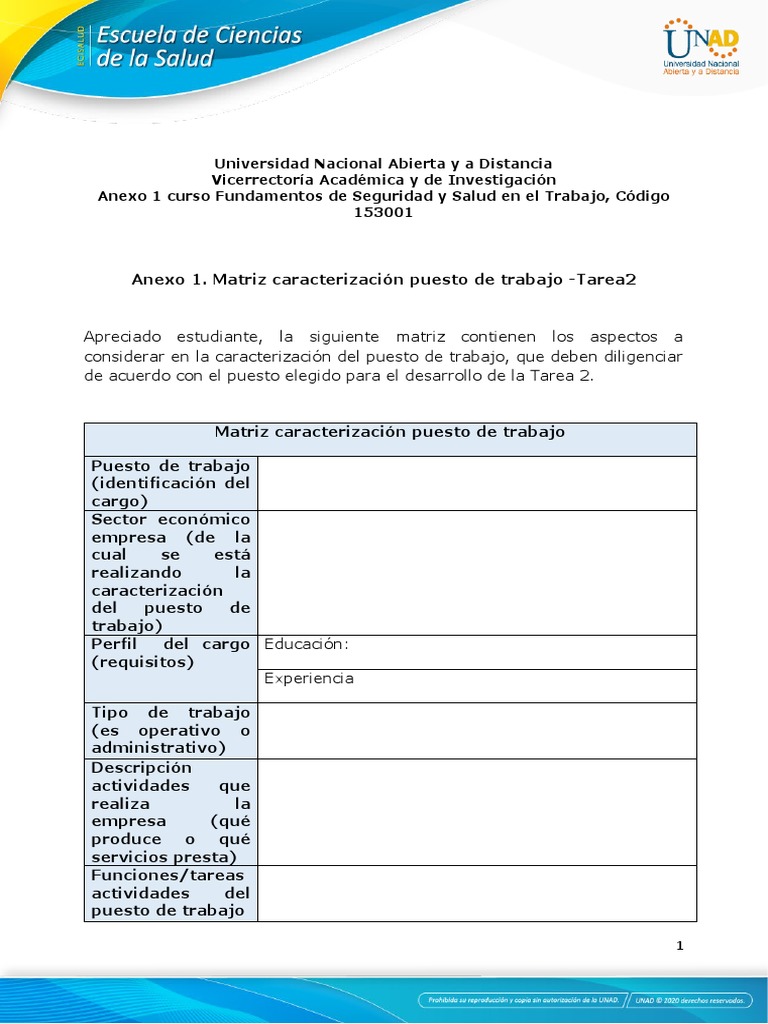 Matriz de Caracterización Laboral | PDF | Crecimiento personal y ...