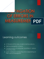 Error Propagation in Indirect Measurements