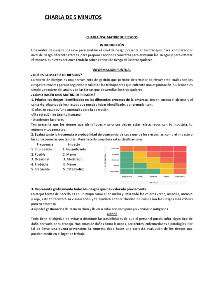 Matriz de Riesgos en Seguridad Laboral | PDF | Riesgo