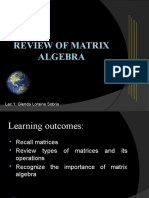Lec 1 - Review of Matrix Algebra