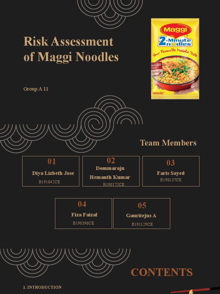 Group a11 risk assessment in maggi noodles pdf cadmium mercury