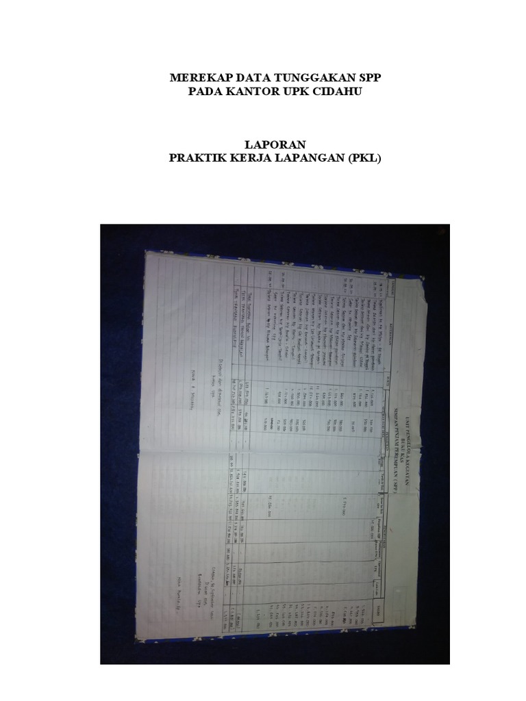Rekap Data Tunggakan SPP UPK Cidahu | PDF