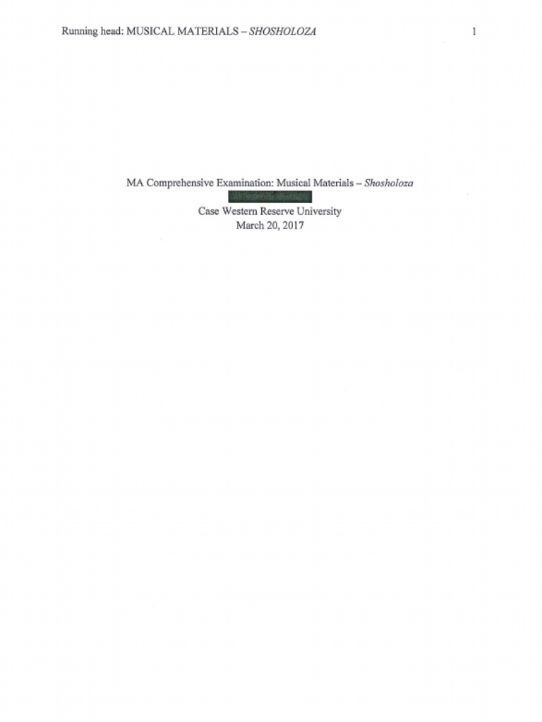 Music Materials Project (MAL and MA) Part 1 - 0 | PDF