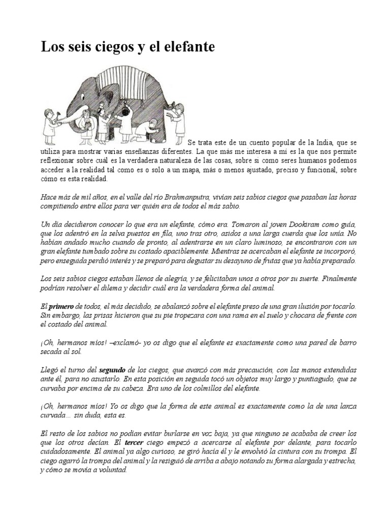 Los Seis Ciegos y El Elefante PDF