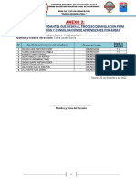 Anexo 3 - Relación de Estudiantes - Nivelación