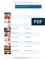 Personal Pronouns 1st, 2nd, 3rd Singular