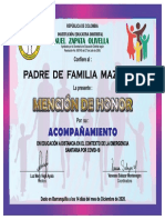 Mencion de Honor A Padres