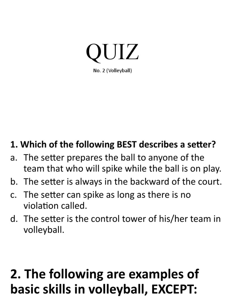 8 QUIZ Volleyball 2 PDF