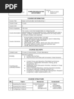 Course Outline (Data Communication and Networking 1)