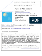 Journal of Peace Education: To Cite This Article: Jing Lin (2012) Peace Education in Conflict and Post-Conflict
