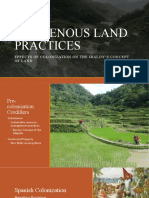 INDIGENOUS LAND PRACTICES EFFECTS