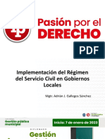 Implementación Del Régimen Del Servicio Civil en Gobiernos Locales PDF Gratis