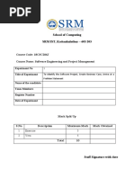 School of Computing SRM IST, Kattankulathur - 603 203