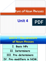 UNIT 4, Noun phrases_handout