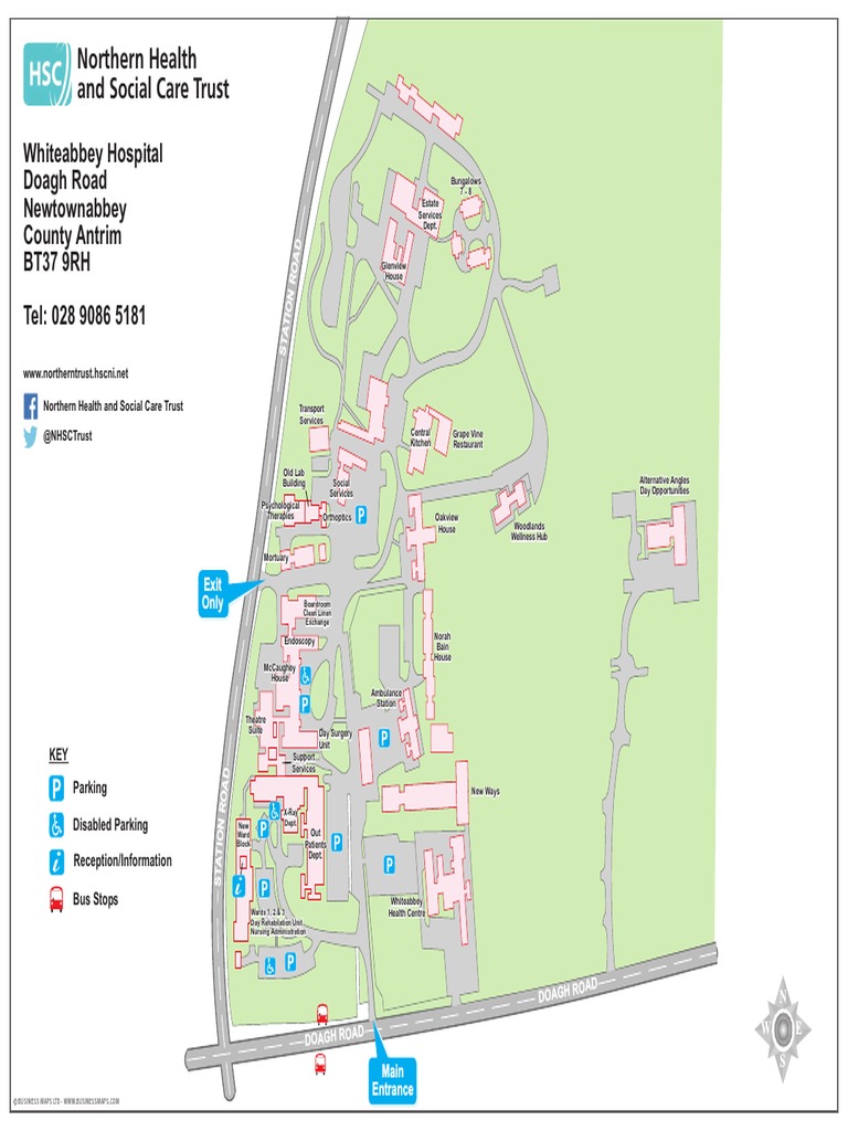 Northern Trust Whiteabbey Hospital Site Plan PDF Social Programs 
