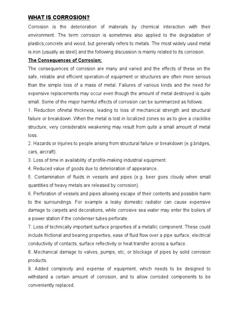 Corrosion Pdf Corrosion Rust