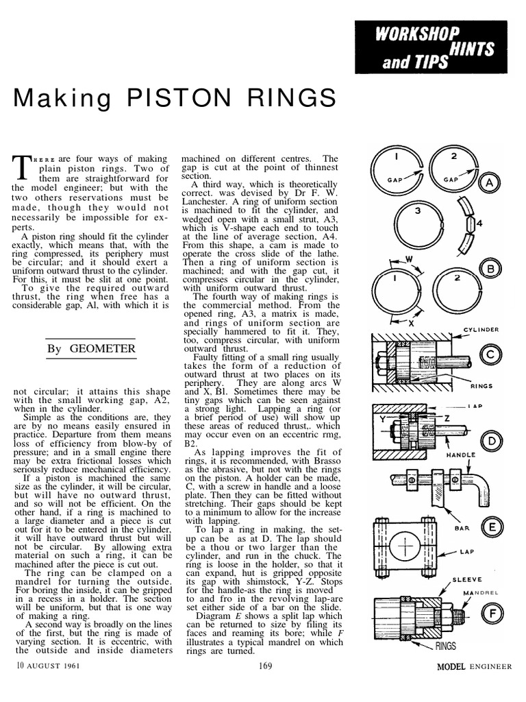 3135Making Piston Rings PDF Piston Industrial Processes